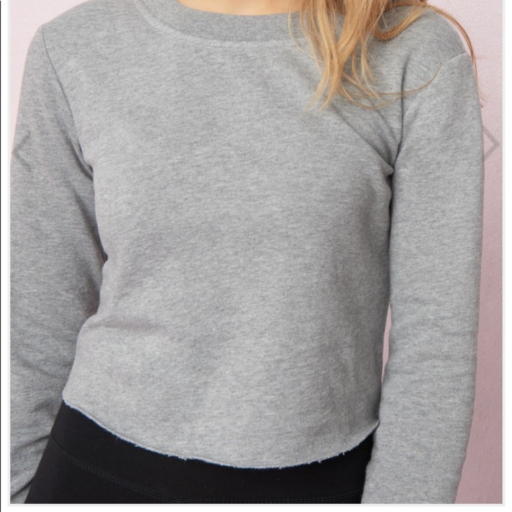 Garage Crew lace up crop sweater!